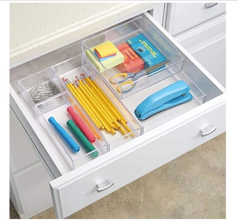 Hộp mica không nắp Enter TB104 270x170x50mm mica dày 3mm, Khay chia ngăn kéo hộc tủ, Khay nhựa đựng đồ dùng (10)
