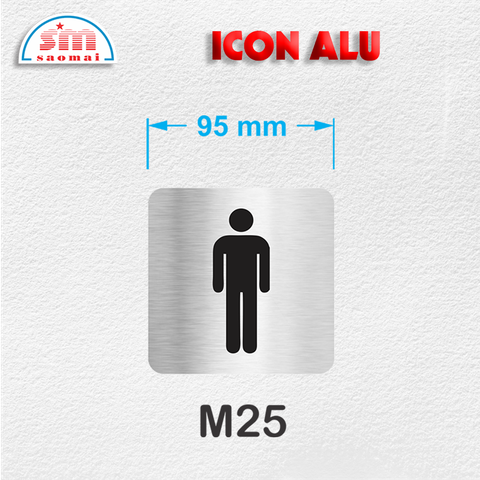 Icon Alu 95x95mm bạc xước