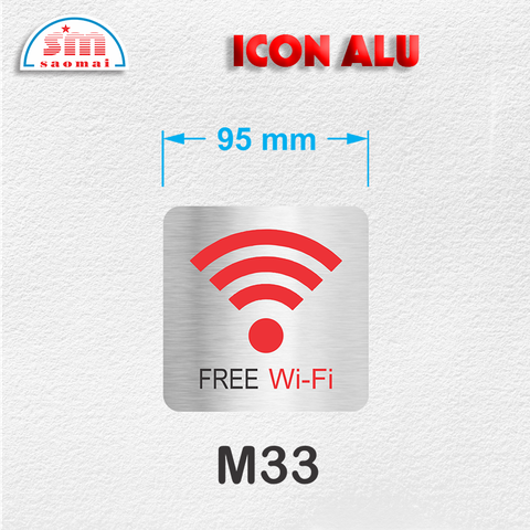 Icon Alu 95x95mm bạc xước