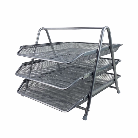 Kệ hồ sơ 3 tầng lưới Toppoint HY62001A, Kệ rổ, Kệ đựng hồ sơ