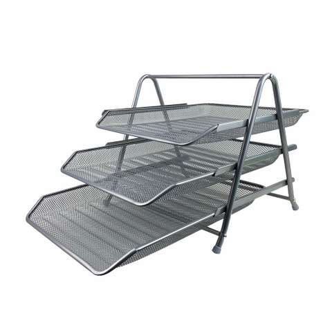 Kệ hồ sơ 3 tầng lưới Toppoint HY62001A, Kệ rổ, Kệ đựng hồ sơ