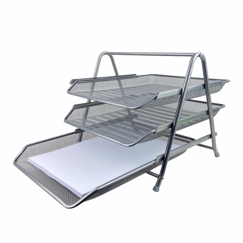 Kệ hồ sơ 3 tầng lưới Toppoint HY62001A, Kệ rổ, Kệ đựng hồ sơ