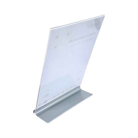 Kệ mica 1 mặt Enter E55 210x297mm đế nhôm A4 đứng
