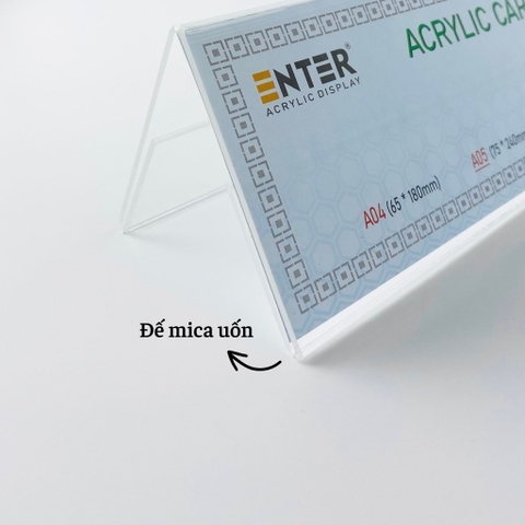 Kệ mica chức vụ 2 mặt Enter A06 300x100mm đại, Biển chức danh, Bảng tên để bàn (20)