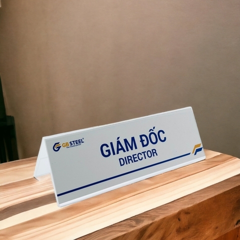 Kệ mica chức vụ 2 mặt Enter A05 240x75mm trung, Biển chức danh, Bảng tên để bàn (20)