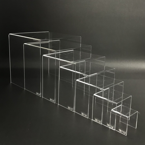Kệ trưng bày mica 3 mặt uốn Enter TB118 175x175x175mm mica dày 2mm, Kệ livestream, Kệ mica chữ U trong suốt để đồ đa năng (20)
