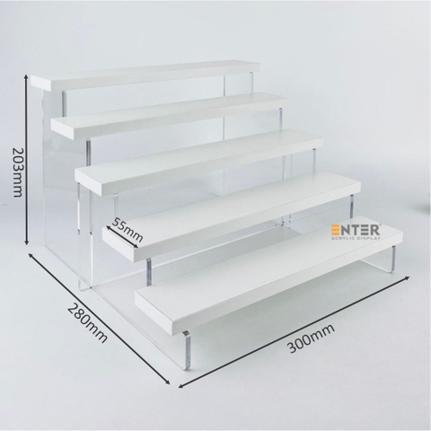 Kệ trưng bày Enter TB513 5 tầng 300x280x203mm, Kệ bậc thang để bàn, Kệ trưng bày nước hoa, mô hình
