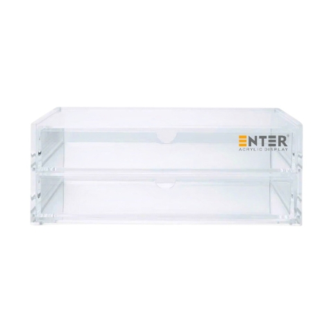 Kệ trưng bày mica Enter TB703 255x170x95mm 2 ngăn cửa kéo, hộc kéo, hộp trang sức