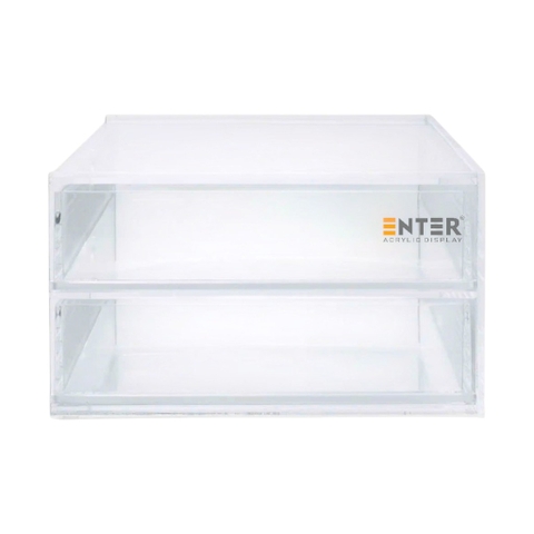 Kệ trưng bày mica Enter TB703 255x170x95mm 2 ngăn cửa kéo, hộc kéo, hộp trang sức