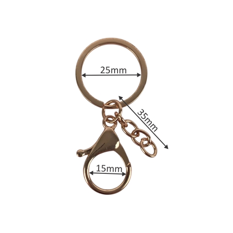 Móc khóa CC MK004-D đôi có dây Φ30mm vàng [4,50] (500)