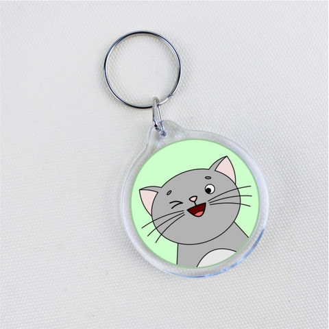 Phôi móc khóa mica MK043 Φ38mm [50] (100)
