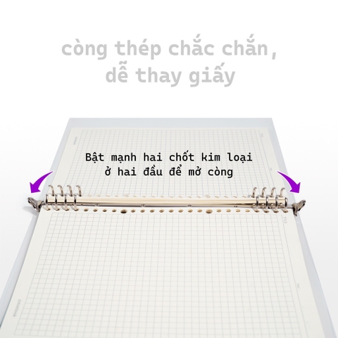 Sổ còng sắt FT 21.5x27.5cm 120 trang 100gsm B5 (25)