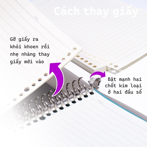 Sổ còng sắt FT 21.5x27.5cm 120 trang 100gsm B5 (25)