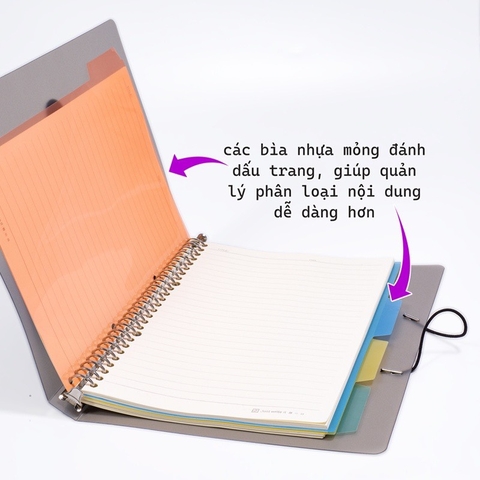 Sổ còng sắt FT 24.5x31cm 120 trang 100gsm A4 ngang (25)