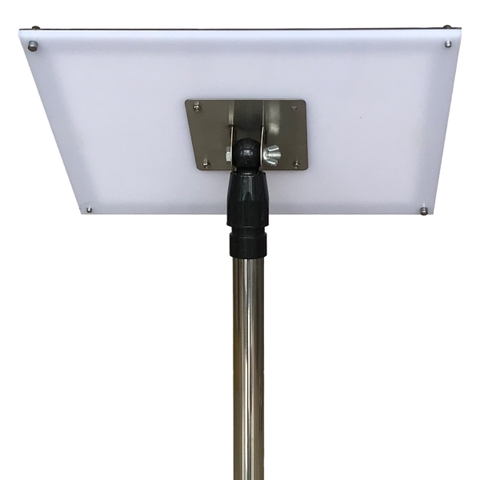 Standee trụ inox khung mica A3
