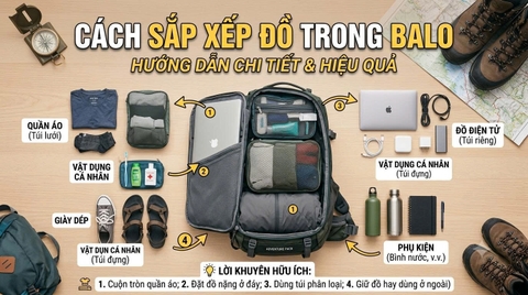 Cách Sắp Xếp Đồ Trong Balo Gọn Gàng, Khoa Học Và Dễ Lấy