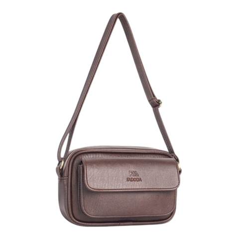 Túi đeo chéo da unisex dáng ngang FADODA FN11 gọn nhẹ vintage chống thấm nước, không bong tróc