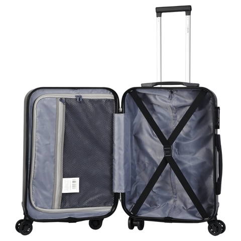 Vali kéo nhựa STARGO Brillant size M ký gửi 24 inch, khóa 3 số, có móc treo, vách ngăn chống đổ, đai chữ X