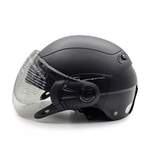 Mũ bảo hiểm 1/2 đầu có kính GRS A102K - MBH nửa đầu kính ngoài an toàn, nhỏ gọn, ôm sát đầu, chắn gió bụi