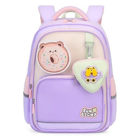 Balo chống gù SUN EIGHT S-22286 cho bé trai bé gái học sinh tiểu học lớp 2 3 4 5 - Bảo vệ cột sống, hiện đại