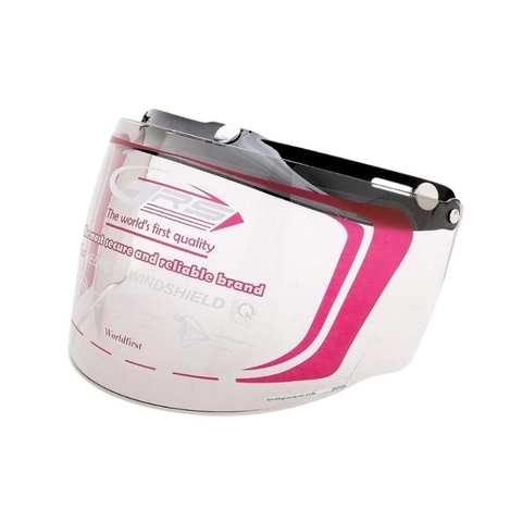 Kính bấm rời gắn mũ bảo hiểm GRS A7 - Kính 3 khuy cho MBH 1/2 3/4 đầu dễ tháo lắp, chắn gió mưa nắng bụi