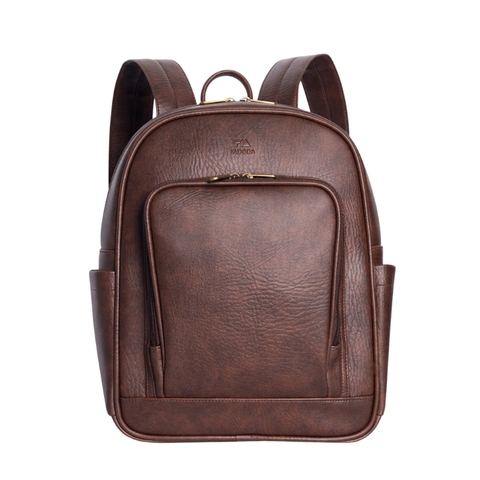Balo da laptop 13 inch FADODA FBA15 - Thanh lịch, nhỏ gọn, vintage, nhiều ngăn, chống thấm, chống bong tróc