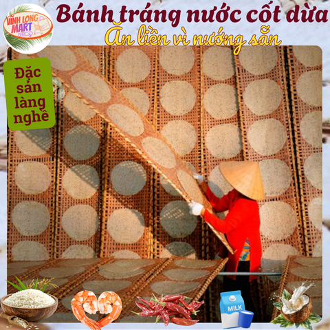 Bánh tráng Mỹ Lồng nướng sẵn ăn liền