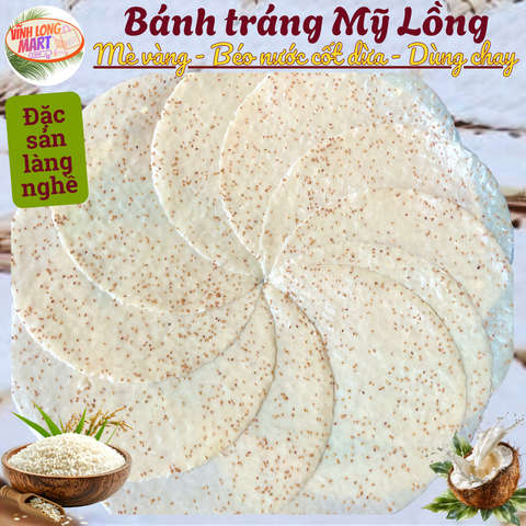 Bánh tráng Mỹ Lồng - Mè vàng (Béo, chay)