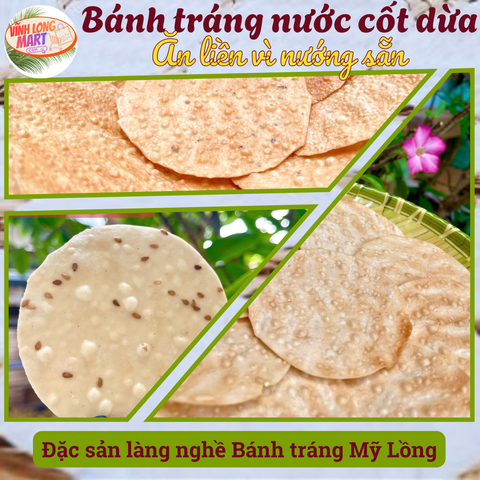 Bánh tráng Mỹ Lồng nướng sẵn ăn liền