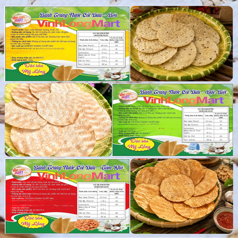 Bánh tráng Mỹ Lồng nướng sẵn ăn liền