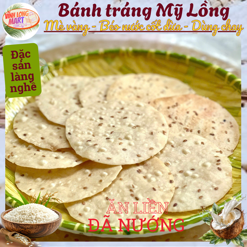 Bánh tráng Mỹ Lồng - Mè vàng (Béo, chay)