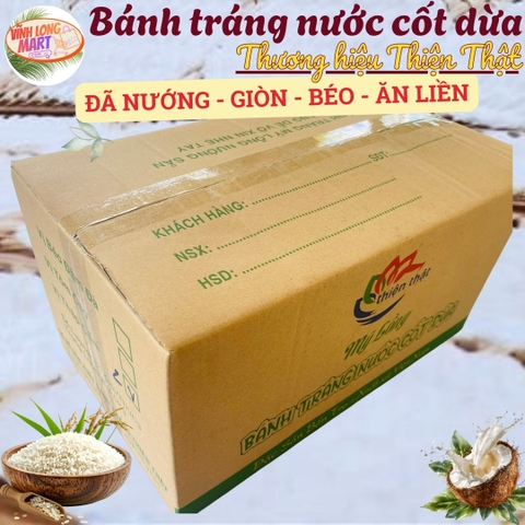 Bánh tráng nước cốt dừa Mỹ Lồng - Thương hiệu Thiện Thật - Ăn liền - Giòn - Béo - Gói 50g tiện lợi