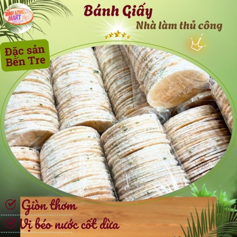 Bánh giấy tuổi thơ - Nhà làm thủ công - Béo vị nước cốt dừa Bến Tre