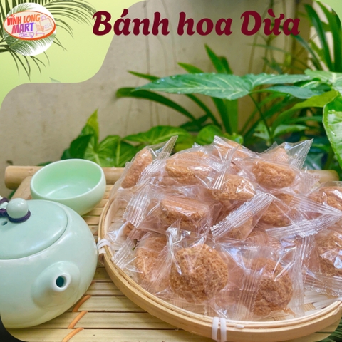 Bánh Hoa Dừa Bến Tre Giòn Tan – Béo Thơm, Ngọt Dịu - Túi ZIP 200g