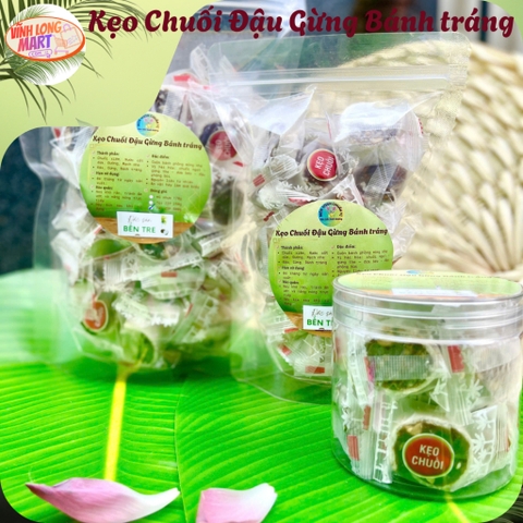 Kẹo Chuối Đậu Gừng Bánh Tráng – Dẻo Thơm, Béo Bùi, Cay Nhẹ