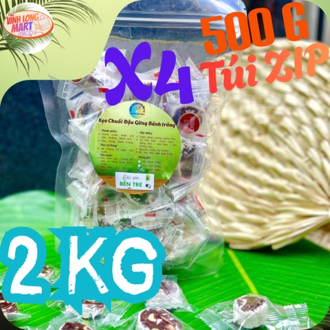 Kẹo Chuối Đậu Gừng Bánh Tráng – Dẻo Thơm, Béo Bùi, Cay Nhẹ