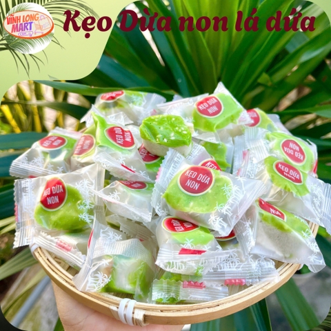 Kẹo Dừa Non Lá Dứa Bến Tre – Dẻo Thơm, Béo Ngậy, Ít Ngọt