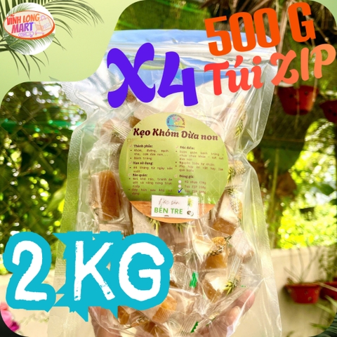 Kẹo Khóm Dừa non - Ít đường, chua chua, ngọt ngot, ăn vặt lạ miệng
