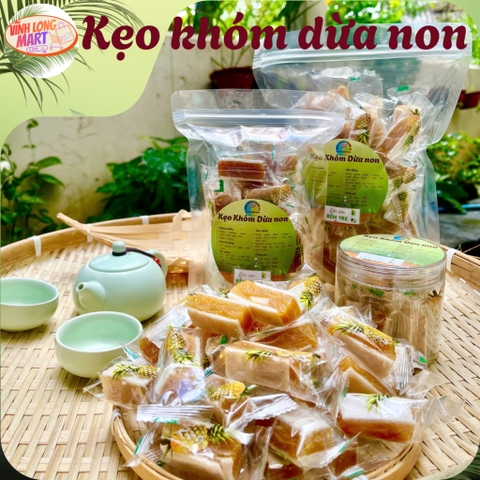 Kẹo Khóm Dừa non - Ít đường, chua chua, ngọt ngot, ăn vặt lạ miệng