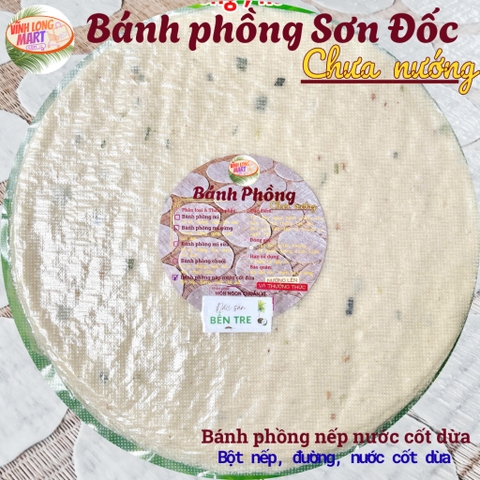 Bánh phồng Sơn Đốc - CHƯA NƯỚNG - Túi hút chân không 10 bánh đk 22cm