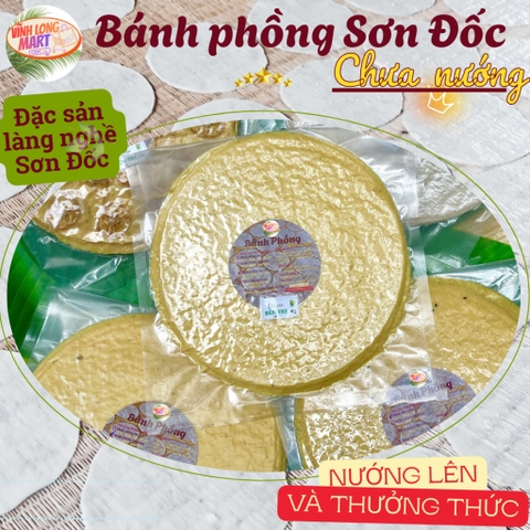 Bánh phồng Sơn Đốc - CHƯA NƯỚNG - Túi hút chân không 10 bánh đk 22cm