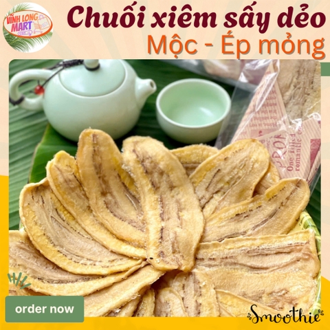 Chuối xiêm Sấy dẻo - Chuối sấy mộc Ép mỏng - Không đường, Không phụ gia