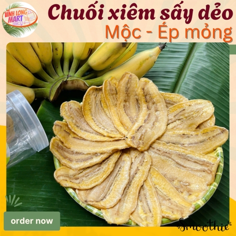 Chuối xiêm Sấy dẻo - Chuối sấy mộc Ép mỏng - Không đường, Không phụ gia