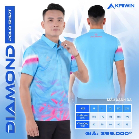 ÁO POLO DIAMOND NAM MÀU XANH DA TRỜI