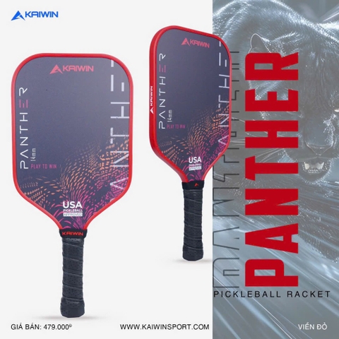 Vợt Pickleball Panther Pro kaiwin 14mm - Đỏ