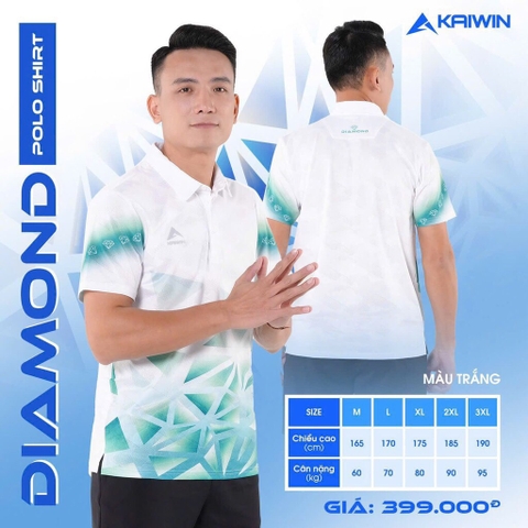 ÁO POLO DIAMOND NAM MÀU TRẮNG