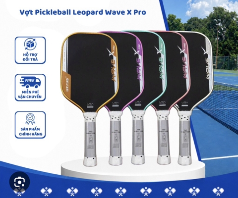 VỢT PICKLEBALL LEOPARD BALL WAVE X MẠ CROM
