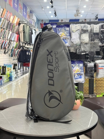 BALO VỢT THỂ THAO 3 NGĂN THÁO RỜI DONEX GEAR BB-1606 XÁM PHỐI ĐEN