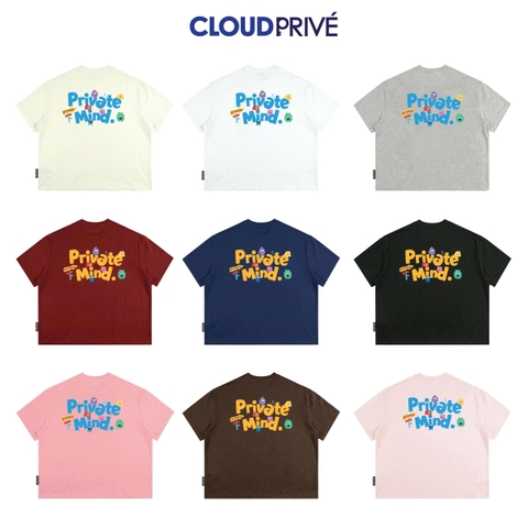 Áo Thun Boxy CloudzyPrivé MIND Chất Cotton 250gsm Áo Phông Boxytee Form Rộng In Chữ 