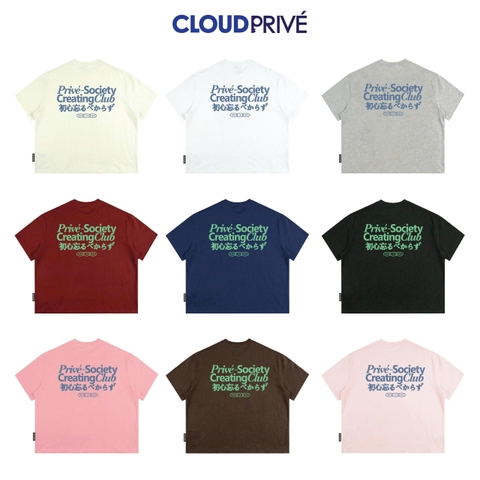 CLOUDZYPRIVE Áo Thun Boxy Local Brand Tay Ngắn Cotton 250gsm SOCIETY Áo Phông Forrm Rộng Unisex Nam Nữ
